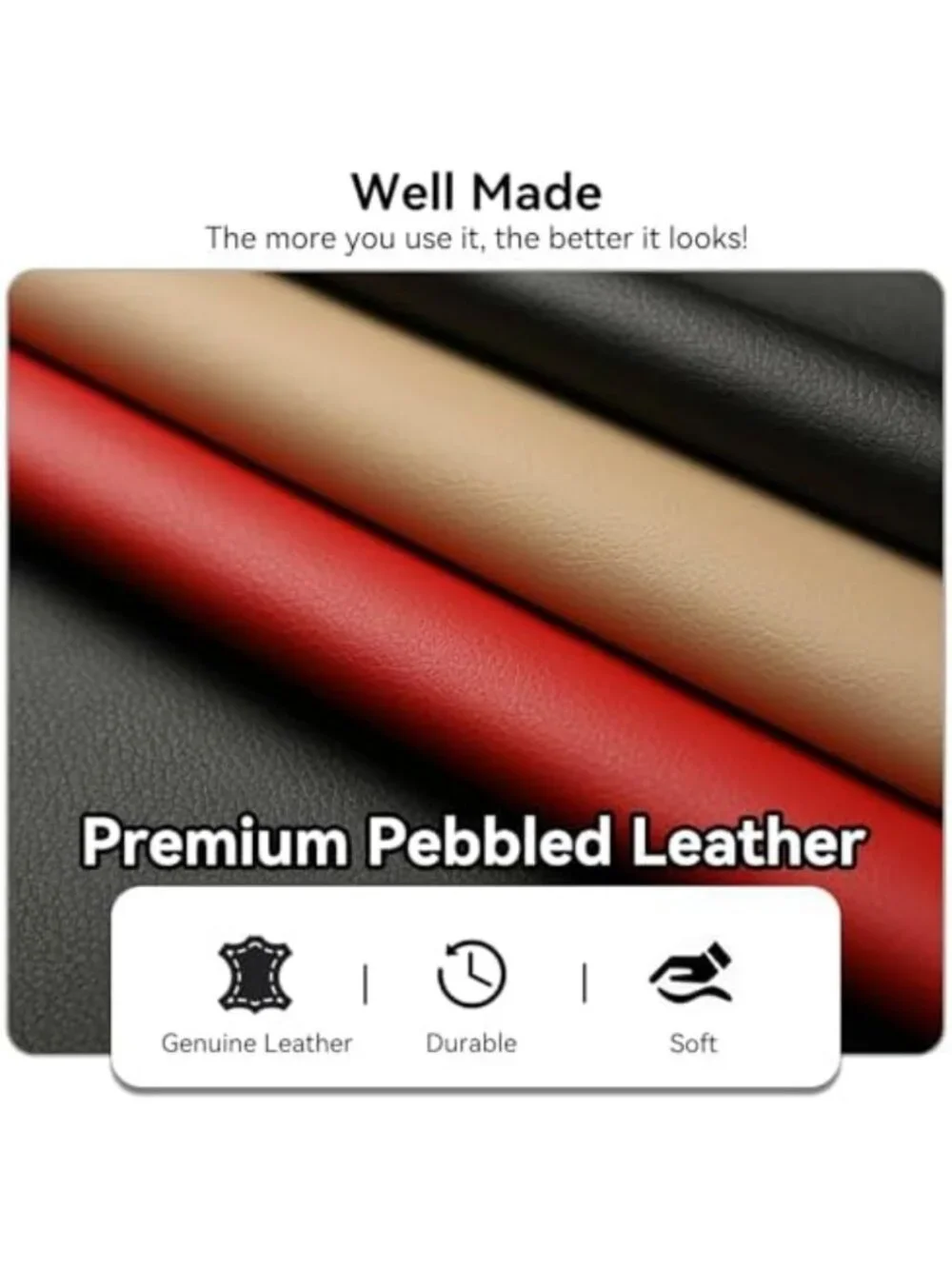 Genuine Leather Women's Bifold Wallet with Magnetic Closure & ID Window